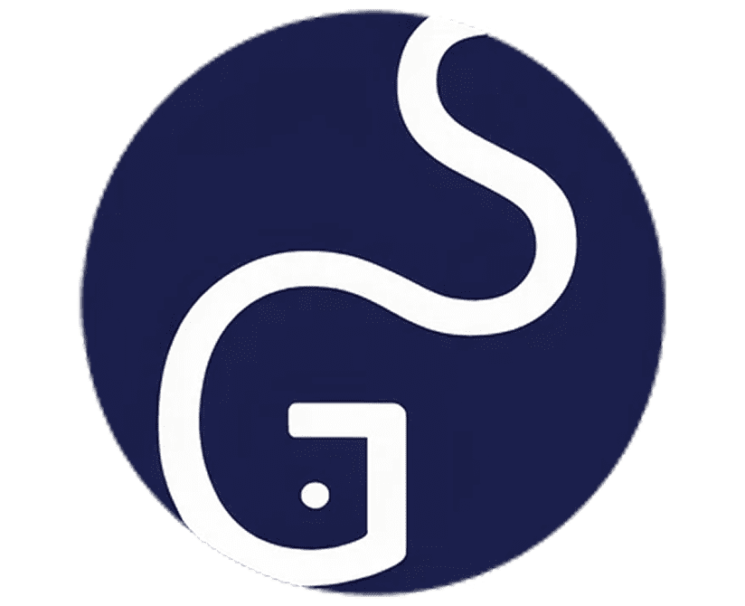 White snake emblem on dark background
