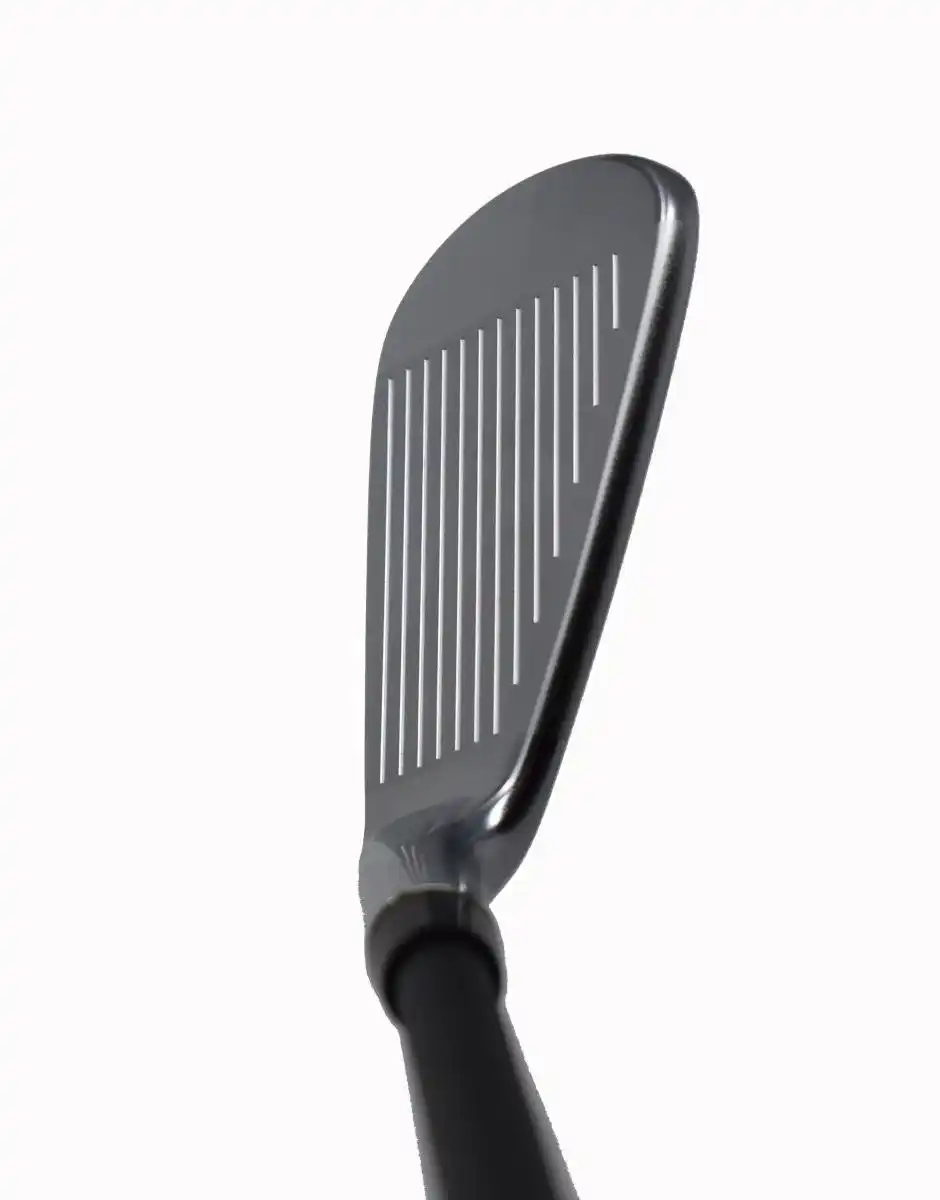 Detailed view of an iron golf club