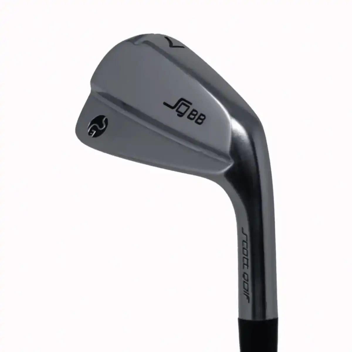 Shiny golf club with sleek design.