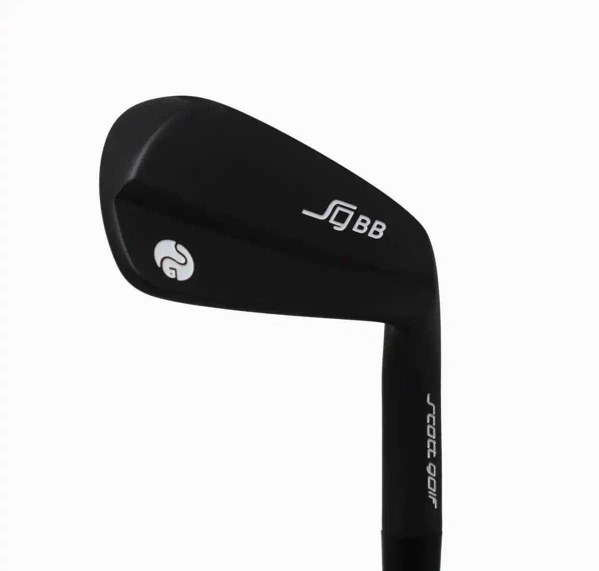 Black golf club wedge with logo