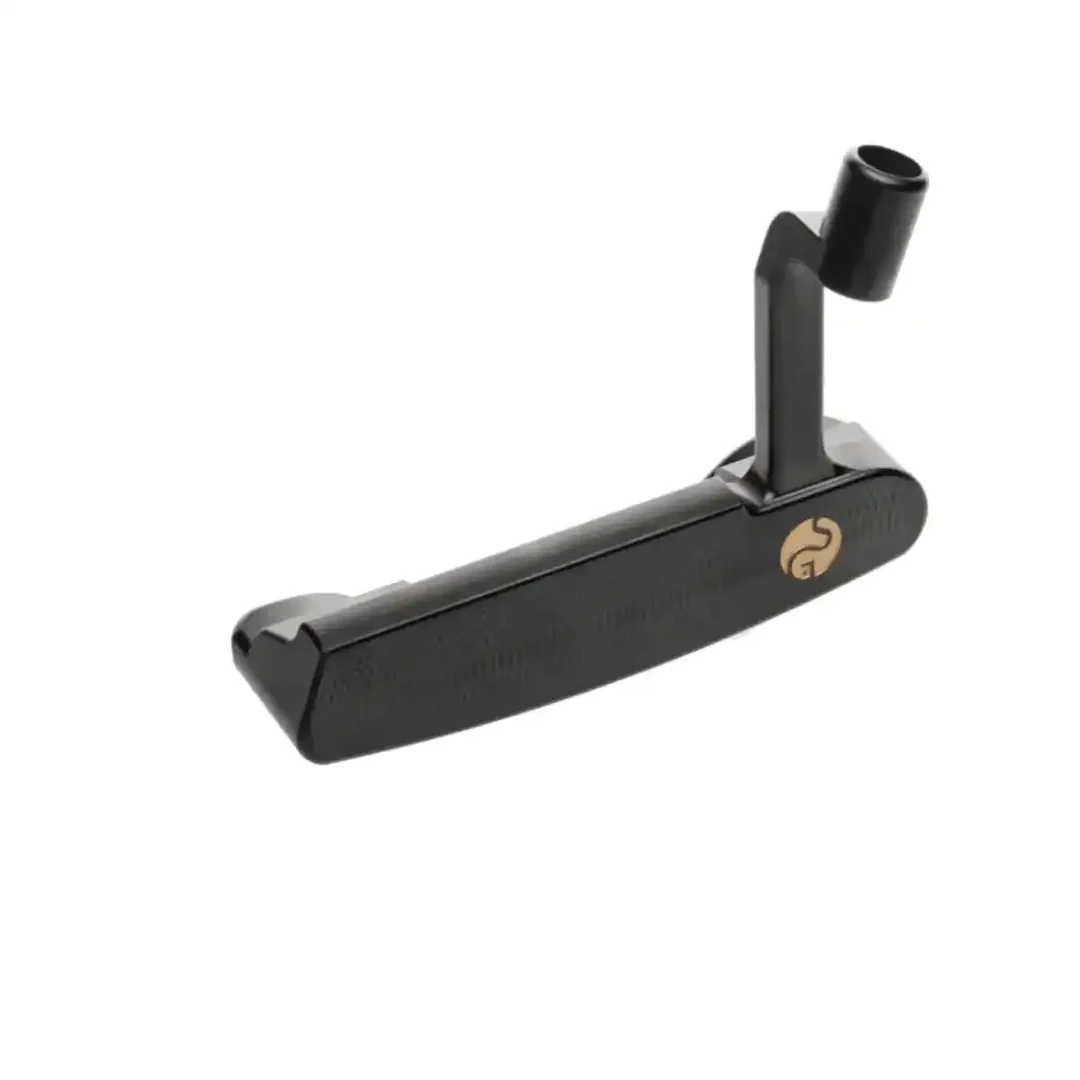 Sleek black golf putter