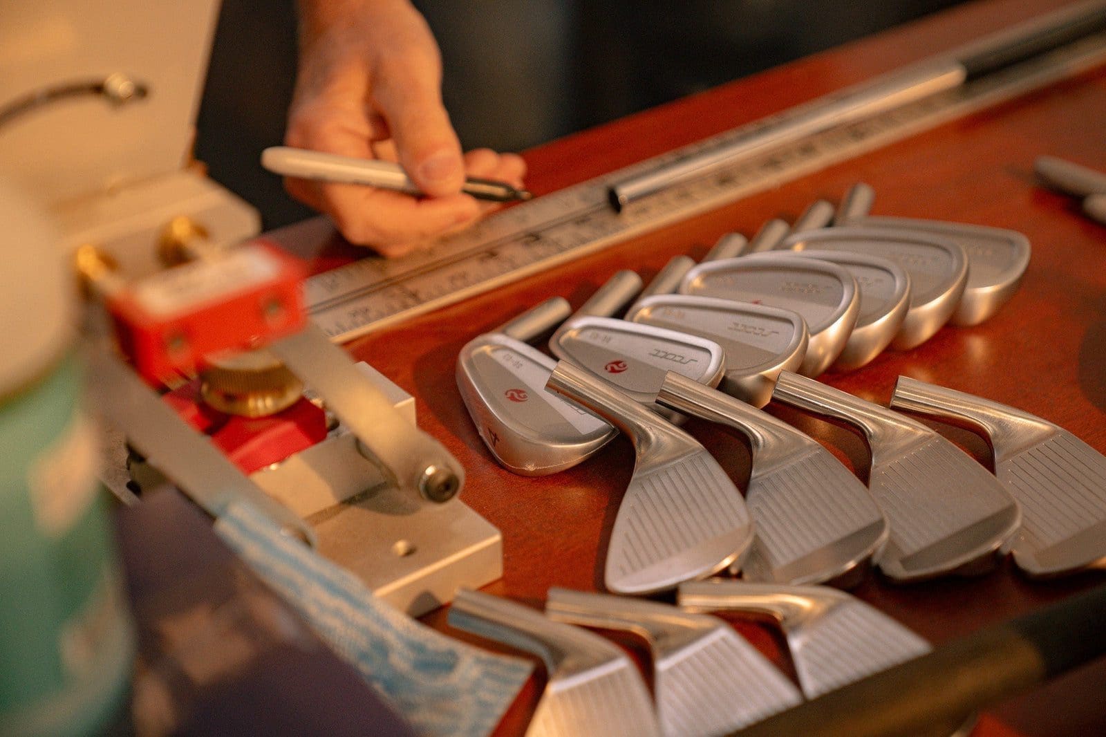 Golf club customization in progress