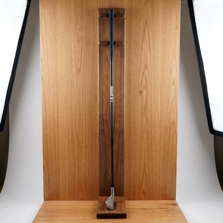 Scott Golf classic build displayed on a wooden golf club rack — DSC03152 0149 edited 1 scaled