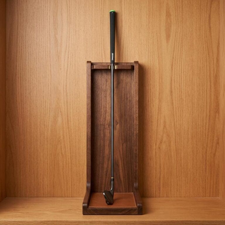 Scott Golf classic build displayed on a wooden golf club rack — DSC03146 0143 scaled